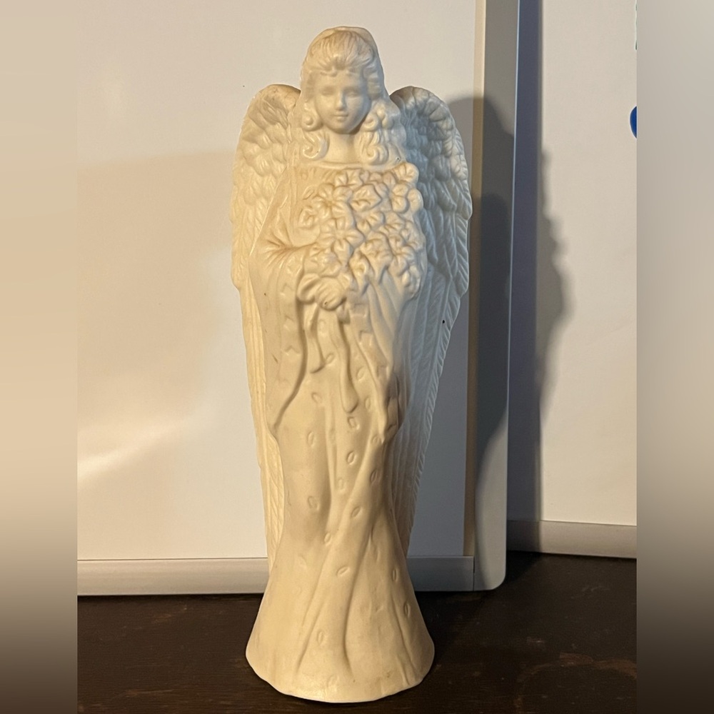 Elegant Cream Angel Candle holder Figurine